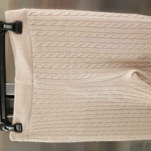 💕MAGASCHONI💕 100% Cashmere Cable Knit Joggers ~ Oatmeal Heather Small S NWT - Picture 4 of 11